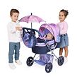 DeCuevas 85076 Skládací kočárek pro panenky se slunečníkem a taškou Magic Bubble 2024 - 60 cm