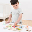 New Classic Toys Dřevěné vkládací puzzle - Hasiči, 8 ks