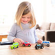 New Classic Toys Sada dřevěných mini autíček, 4 ks