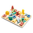 New Classic Toys Vkládací dřevěné puzzle - barevná abeceda