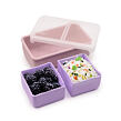 Melii Silikonový bento box na svačinu 700 ml - růžový/fialový