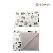 Bomimi Povlečení 120x90 (peřinka + polštářek) pojízdná zoo šedé