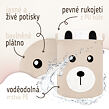 Sipo Koš na hračky se šňůrkou, skládací bavlněný / 43 l, Teddy Bear Beige