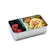 Nerezový Bento box 740 ml se silikonovým víkem - modrý