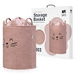 Sipo Koš na hračky Premium Bouclé se šňůrkou / 43 l, Cat (Pink)