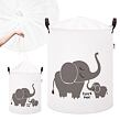 Sipo Koš na hračky se šňůrkou, skládací bavlněný / 43 l, Elephants