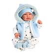 Llorens 84439 NEW BORN - realistická panenka miminko se zvuky a měkkým látkovým tělem - 44 cm