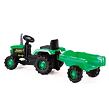 DOLU Dětský traktor šlapací s vlečkou zelený