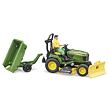Bruder Malotraktor JOHN DEERE + vozík a figurka