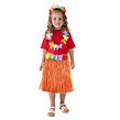Rappa Sukně Hawaii dětská 45 cm oranžová