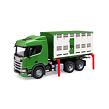 Bruder Nákladní auto SCANIA Super 560R - přepravník na zvířata, zelený