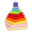 Cubika Barevná pyramida Dřevěná skládačka, 9 dílů