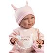 Llorens 74108 New Born - realistická panenka miminko se zvuky a měkkým látkovým tělem - 42 cm