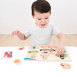 New Classic Toys Dřevěné vkládací puzzle - Hasiči, 8 ks