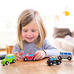 New Classic Toys Sada dřevěných mini autíček, 4 ks