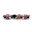 Rappa Kovový kloubový autobus PID Praha červený 18 cm