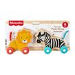 Fisher Price Dřevěná postrkovací zvířátka lev a zebra