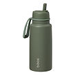 b.box Nerezová termolahev s brčkem 1l - olive