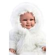 Llorens 74505 NEW BORN realistická panenka miminko se zvuky a měkkým látkovým tělem 45 cm