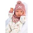 Llorens M738-88 Obleček pro panenku miminko NEW BORN velikosti 40–42 cm s doplňky