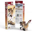 EUGY Velociraptor 3D kartonová skládačka