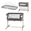 MoMi Postýlka SMART BED 4v1 šedá