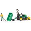 Bruder Malotraktor JOHN DEERE + vozík a figurka