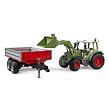 Bruder Traktor FENDT Vario + vůz, čelní nakladač