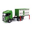 Bruder Nákladní auto SCANIA Super 560R - přepravník na zvířata, zelený