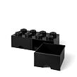 LEGO úložný box 8 s šuplíky - černá
