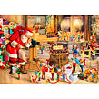 Wooden City Dřevěné puzzle XL,1010 dílků, Santa v práci
