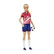 Mattel Barbie Fotbalová panenka - Barbie v červeném dresu