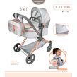 DeCuevas 81777 Skládací kočárek pro panenky 3 v 1 s batůžkem CITY X 2024 - 73 cm