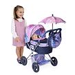 DeCuevas 85076 Skládací kočárek pro panenky se slunečníkem a taškou Magic Bubble 2024 - 60 cm