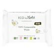 ECO by Naty vlhčené ubrousky bez vůně - pro citlivou pokožku (20 ks) - cestovní balení