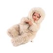 Llorens 74504 NEW BORN realistická panenka miminko se zvuky a měkkým látkovým tělem 45 cm