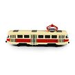 Rappa Kovová česká retro tramvaj červená 16cm - otevírací dveře