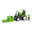 Efko Igráček ECO MultiGO Zelený traktor s vidlemi, paleta, koš, Igráček