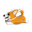 EUGY Pes Welsh Corgi 3D kartonová skládačka