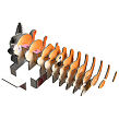 EUGY Kočka Pumpkin 3D kartonová skládačka