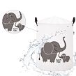 Sipo Koš na hračky se šňůrkou, skládací bavlněný / 43 l, Elephants