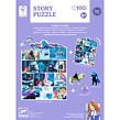 DJECO Story puzzle Kráska a zvíře 100 dílků