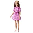 Mattel Barbie Fashionistas Modelka v šatech s růžovým paisley vzorem