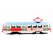 Rappa Kovová česká retro tramvaj, 16 cm PRAGUE