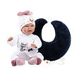 Llorens 74050 NEW BORN - realistická panenka miminko se zvuky a měkkým látkovým tělem - 42 cm