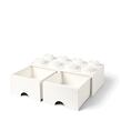 LEGO úložný box 8 s šuplíky - bílá
