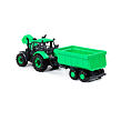 Polesie Traktor "Progres" s přívěsem, na setrvačník, zelený