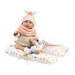 Llorens 74128 NEW BORN realistická panenka miminko se zvuky a měkkým látkovým tělem 42 cm
