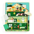DJECO Dřevěné puzzle Chez Leo