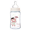 Canpol babies Lahev se širokým hrdlem BONJOUR PARIS 240ml růžová